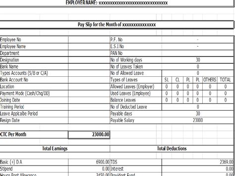 Although a salary slip structure varies from company to company. 50+ Salary Slip Templates for Free (Excel and Word ...