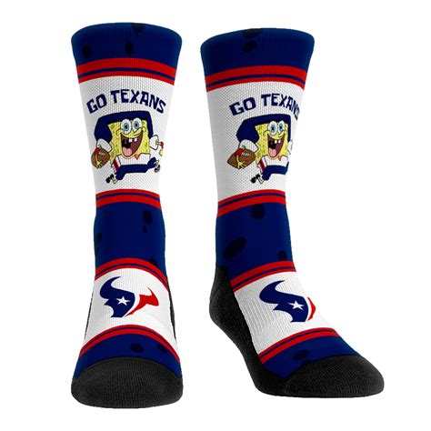 Houston Texans Spongebob Squarepants Socks Team Up Rock Em Socks