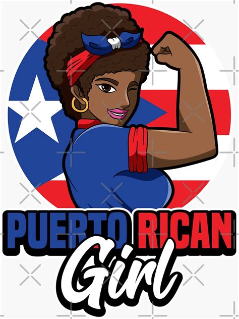 Puerto Rican Girl Boricua Woman Puerto Rico Sticker For Sale By