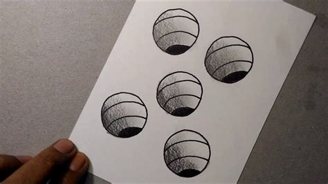 Easy 3d For Kids How To Draw 3d Circle Hole Anamorphic Illusion