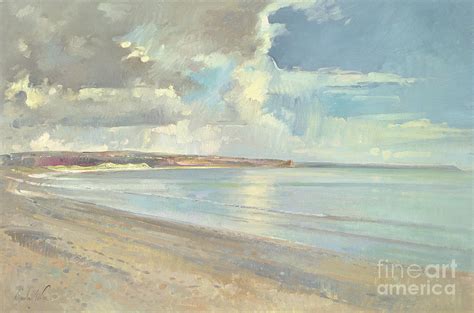 Reflected Clouds Oxwich Beach Painting By Timothy Easton Fine Art America