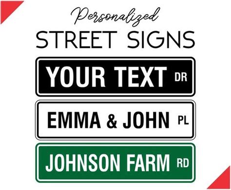 Custom Personalized Street Signs Make Your Own Street Sign No Etsy