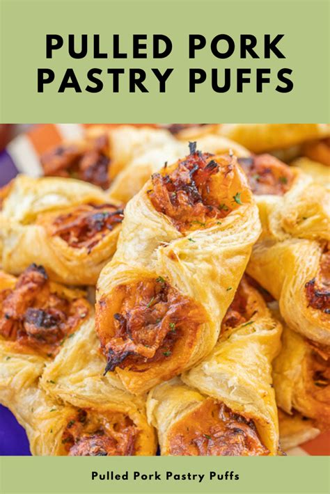Fold puff pastry corner to corner, brushing beaten egg between pastry. Pin by norma castle on food | Pulled pork appetizer, Puff ...