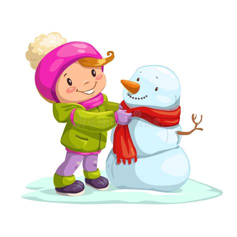 Cute Little Snowman Stock Vector Illustration Of Frozen 3635316