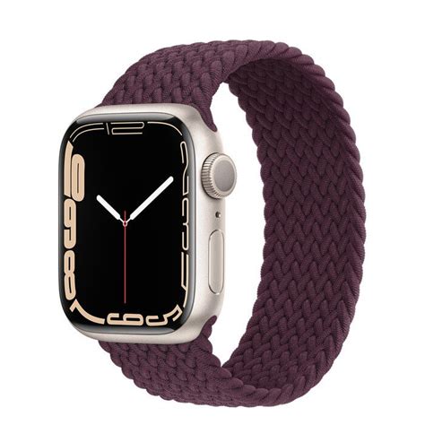 Buy Apple Watch Series 7 Starlight Aluminum Case With Braided Solo Loop
