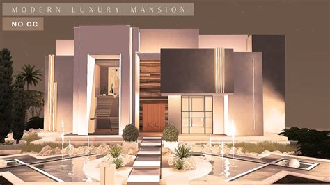Modern Luxury Mansionno Cc Sims 4 Stop Motion Build Youtube