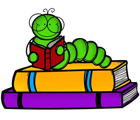 Stack Of Books And Worm With Onto Clipart  Clipartix