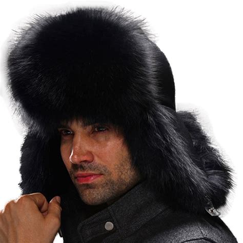 Cy 35146 2016 New Mens Real Fox Fur Hat Popular Bombor Design Headgear