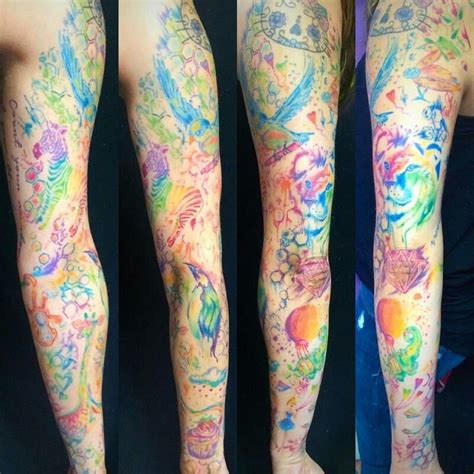 Watercolor Sleeve Rainbow Life Tattoos Tattoo Inspiration Tattoos