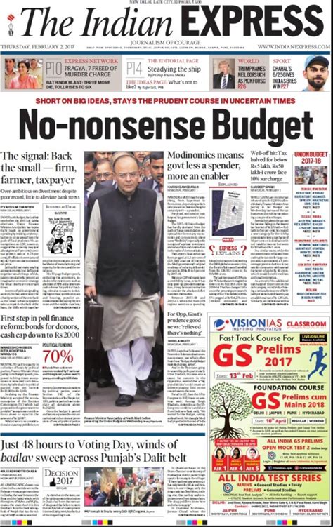 Looking At 2017 Through The Indian Express Front Pages India News
