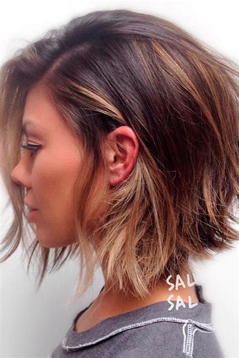 Try a layered bob hairstyle with a fashionably tousled finish. Pin on Hair