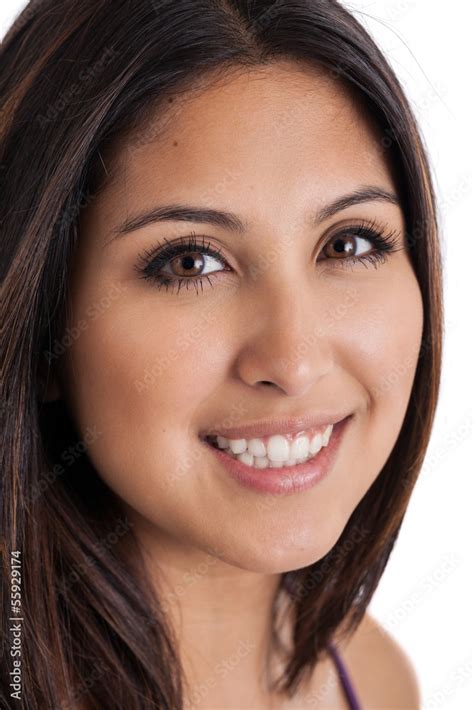 Beautiful Mixed Race Japanese Mexican Woman Portrait Stock Photo