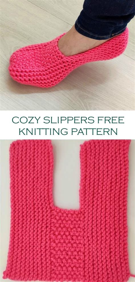 Soft And Cozy House Slippers Free Knitting Pattern C19