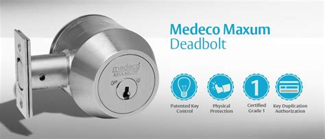 Medeco Maxum Deadbolts High Security Grade 1 Commercial And Residential