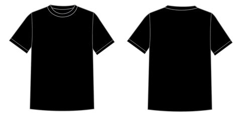 18 Black T Shirt Template Vector Images Black T Shirt Design