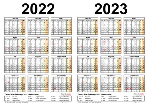 Zweijahreskalender 2022 Und 2023 Als Pdf Vorlagen Zum Ausdrucken