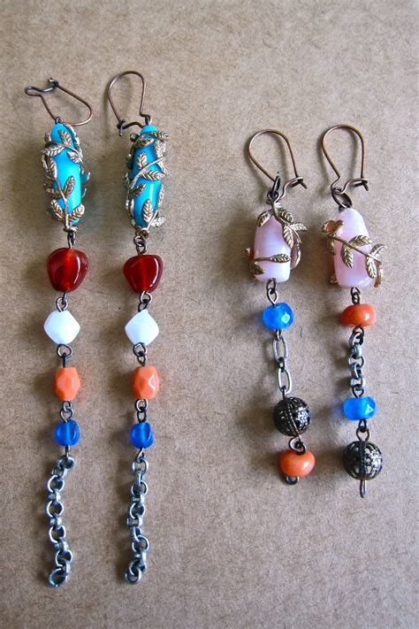 Handmade Beaded Earrings Handmade Earrings Beaded Button Jewelry Ideas Button Jewelry