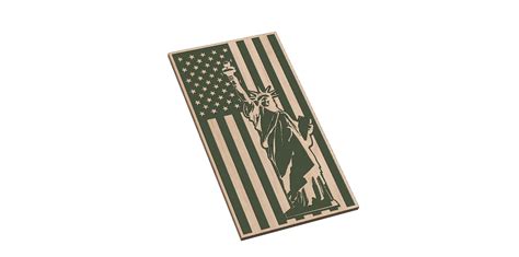 Vertical Tattered American Flag With Iwo Jima