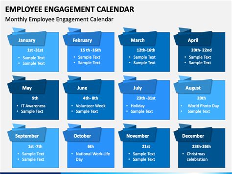 Employee Engagement Calendar Powerpoint Template Ppt Slides