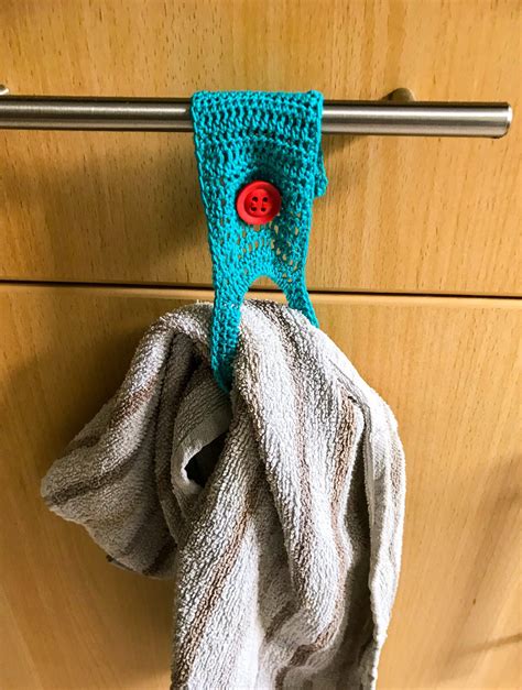 Free Pattern Crochet Dish Towel Holder Relaxing With Yarn