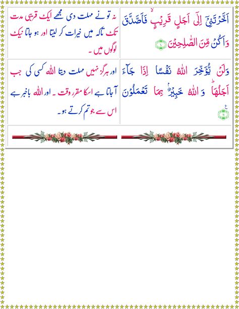 Surah Al Munafiqoon Urdu Quran O Sunnat