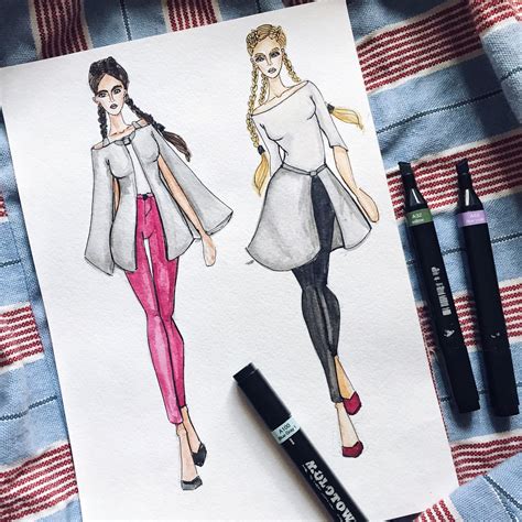 As a beginner, it is important to study other illustrator's work, but eventually, you will develop your own signature style. fashion illustration sketches outfit dressing art artwork ...