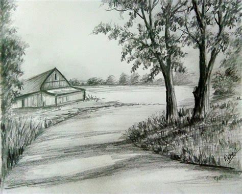 Pencil Drawing Scenery Simple Beautiful Easy Nature Drawings All You Have To Do Is Work