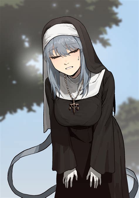 Nuns Original Characters Anime Anime Girls Nun Outfit Artwork Digital Art Fan Art