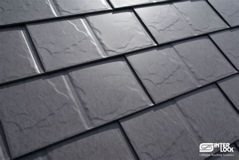 Weathered Grey Interlock Slate Color Gray Style Metal Slate