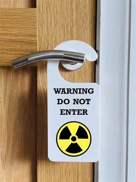 Warning Do Not Enter Funny Hanging Door Sign Bedroom Sign Etsy In