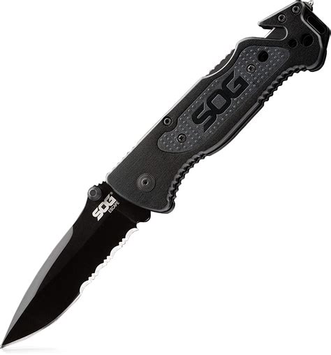 Police Tactical Knife With Glass Breaker Sharpstuff Usa