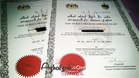 Jangan risau kalau sijil spm anda hilang. Kursus Kahwin Di Darul Dedikasi Management Senawang ...