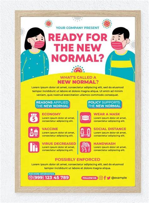 New Normal Poster Templates Poster Template School Signage Food