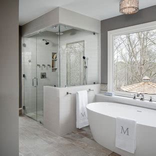 Designing her own bathroom doesn't come easy because she had to narrow down her selections and focus on the. 75 Beautiful Bathroom With Gray Cabinets Pictures & Ideas ...