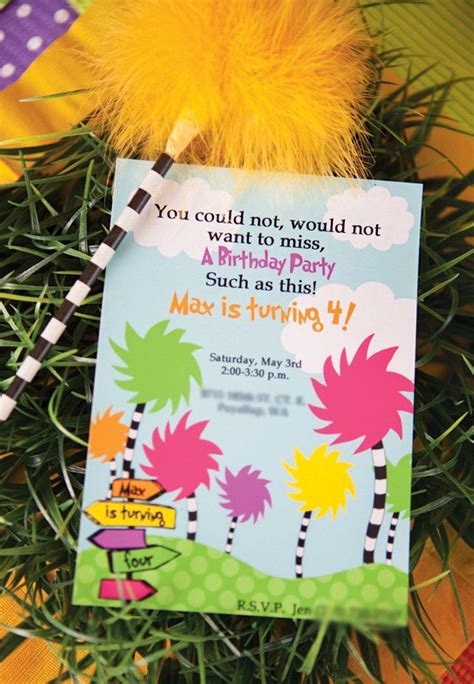 Vibrant Fun Dr Seuss Inspired Lorax Birthday Party Artofit