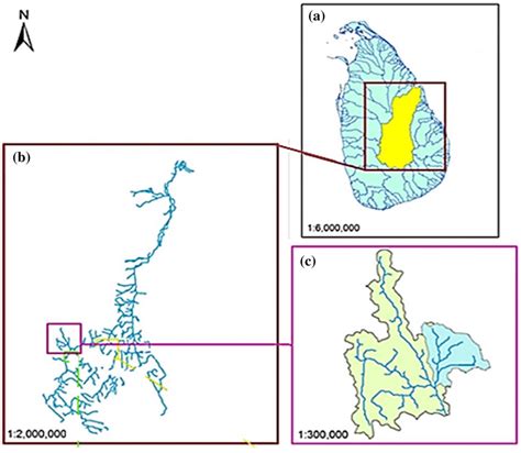 Map Of Study Area A Main River Basins And Mahaweli River Basin In Sri