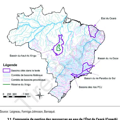 Localisation des comités de bassin au Brésil et des cas étudiés Download Scientific Diagram