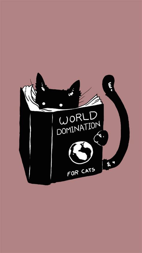 Download Kawaii Cat World Domination For Cats Wallpaper