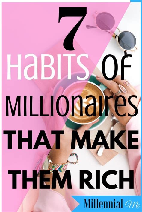 7 Simple Habits Of The Average Millionaire Money Habits Habits