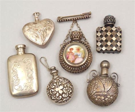 Miniature Silver Perfume Bottles Perfume Bottles Antique Perfume