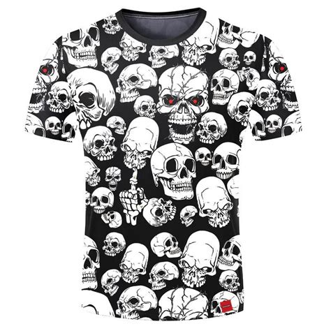 White Skulls Tee Shirts Breathable Shirt Mens Tshirts