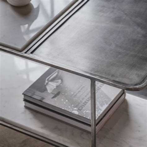 Miller Marble And Metal Coffee Table Atkin And Thyme Atkin And Thyme