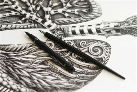 Intricate Ink Drawings Of Human Part