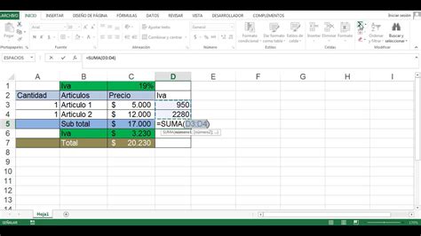 Formula Para Iva En Excel Factura Sample Excel Templates