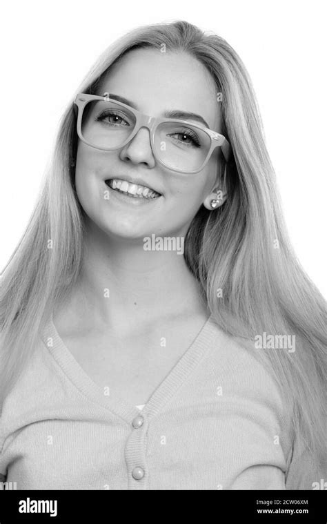 Black Female Teen Glasses Black And White Stock Photos And Images Alamy