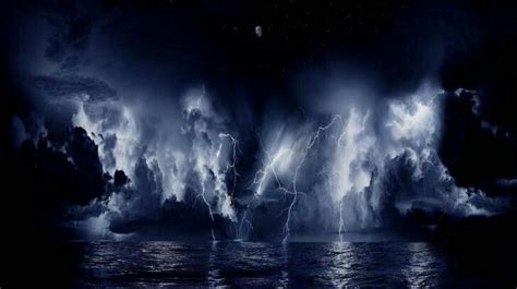 Lightning Storm Over Water Lightning Storm Nature Wall Art