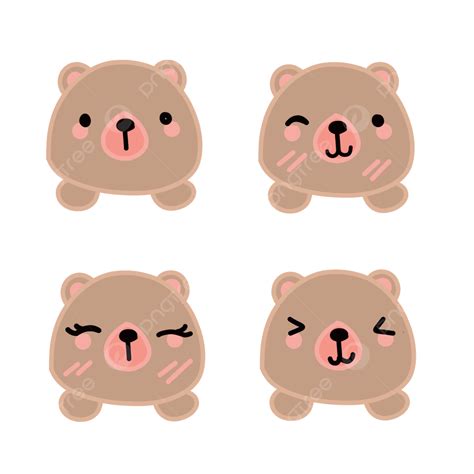 Kawaii Bear Clipart Transparent Png Hd Korean Bear Stickers Kawaii Clipart For Printable Cute