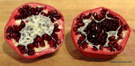 How To Get The Seeds Arils Out Of A Pomegranate Stefans Gourmet Blog