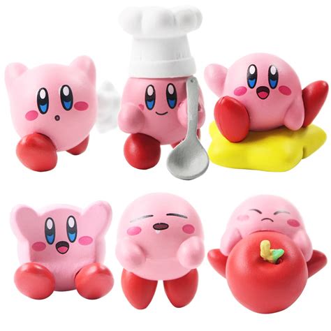 6pcslot 3 4cm Kirby Pvc Action Figure Model Toy In Action And Toy