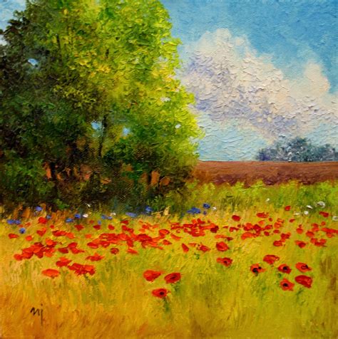 Nels Everyday Painting Summer Poppy Field Sold